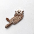 Otter Stick-On Patch, Kawaii Animal Badge, Kids Animal Decorative Patch, DIY Embroidery, Embroidered Applique, Otter Lover Gift