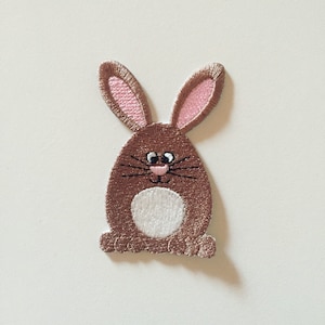 Easter Bunny Iron-On Patch: Kawaii Rabbit Applique