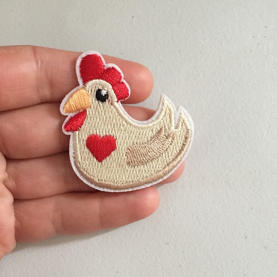 Parche termoadhesivo de gallina insignia de animales de granja parche de pollo parches de animales para ninos apliques con motivo de animales