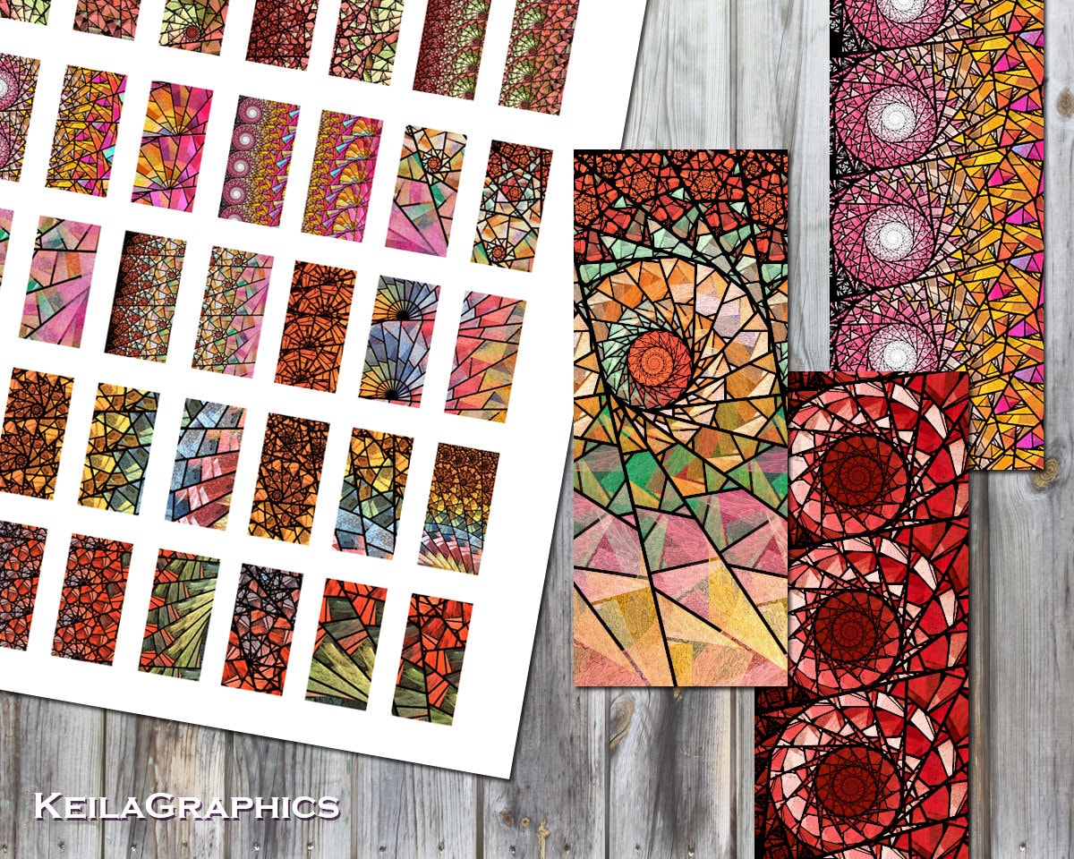 Digital Collage Sheet Instant Download Rectangle Size 15x30mm 16x40mm