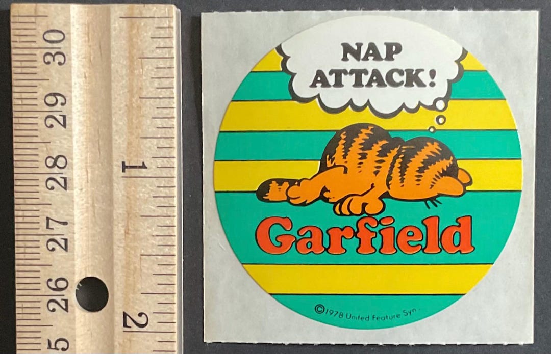 1 Mod of VINTAGE Stickers - Garfield - “nap Attack” - I COMBINE ...