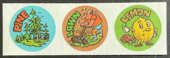 Lot De 2 Autocollants Vintage Gordy – Années 80, Scratch & Sniff, Prisme, état Très Bon