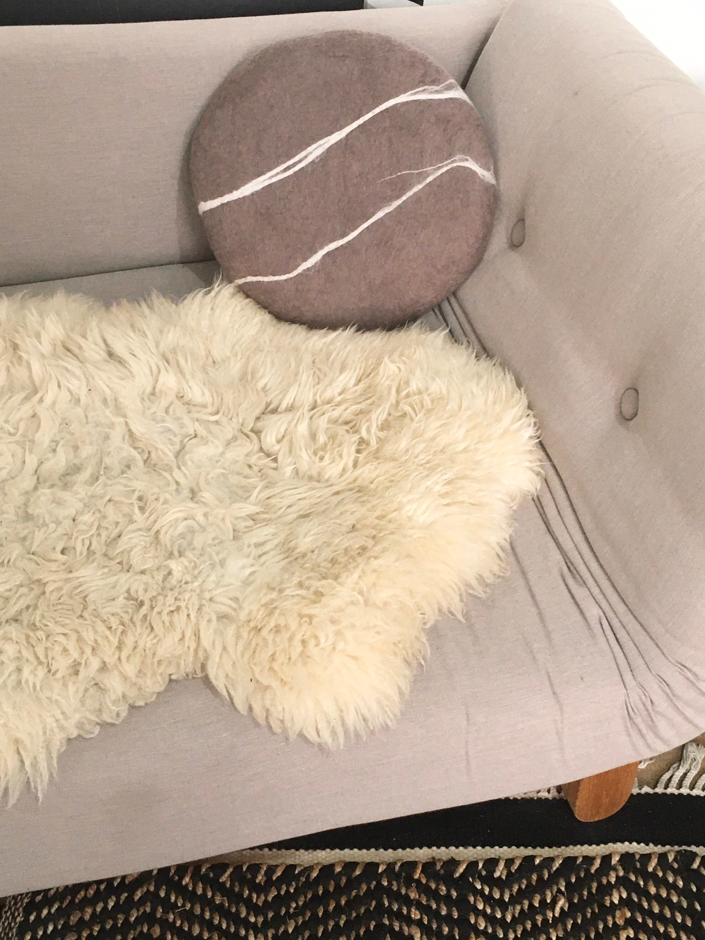 Almohada de piso natural almohada de suelo de lana | Etsy
