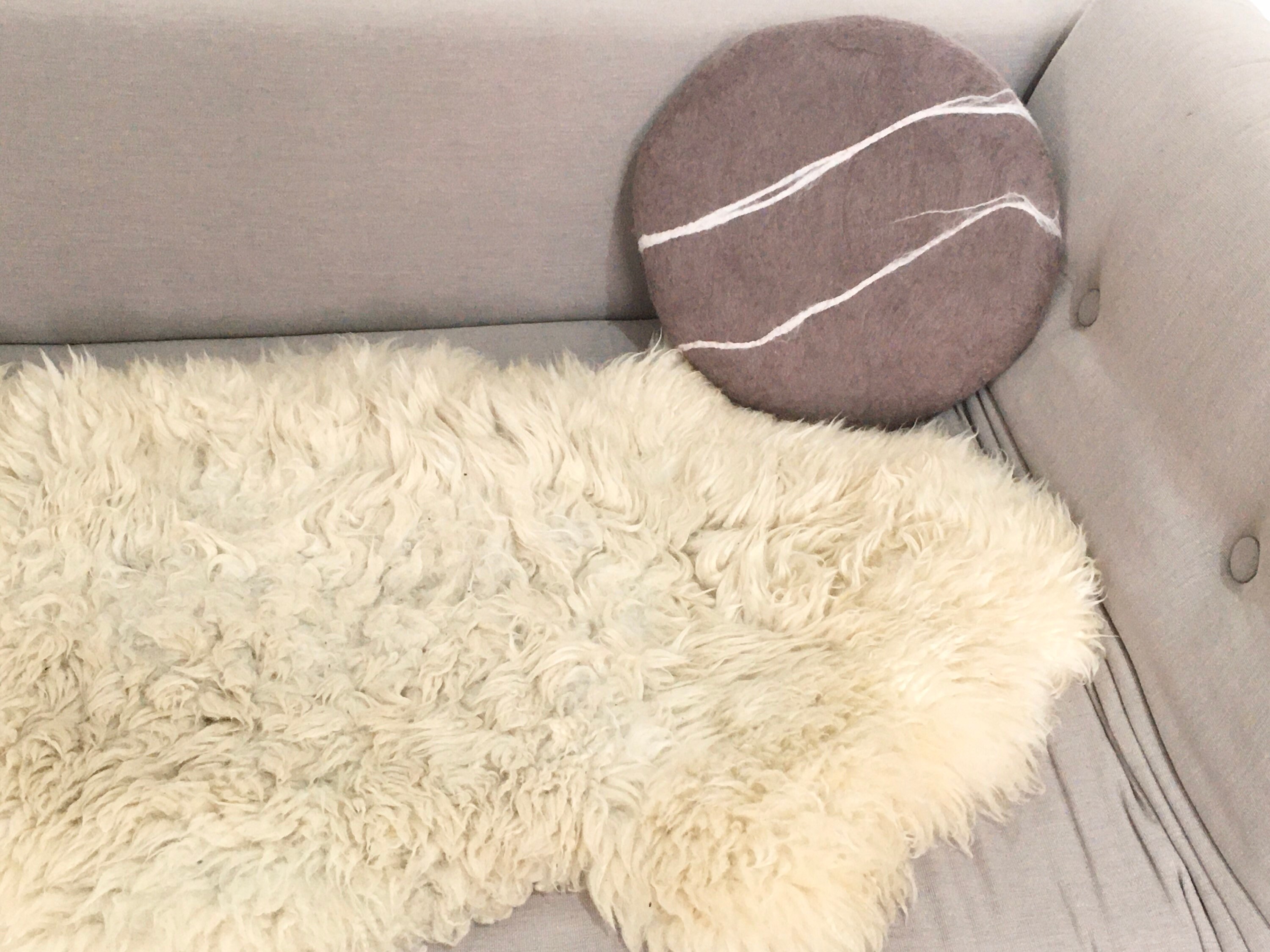 Almohada de piso natural almohada de suelo de lana | Etsy