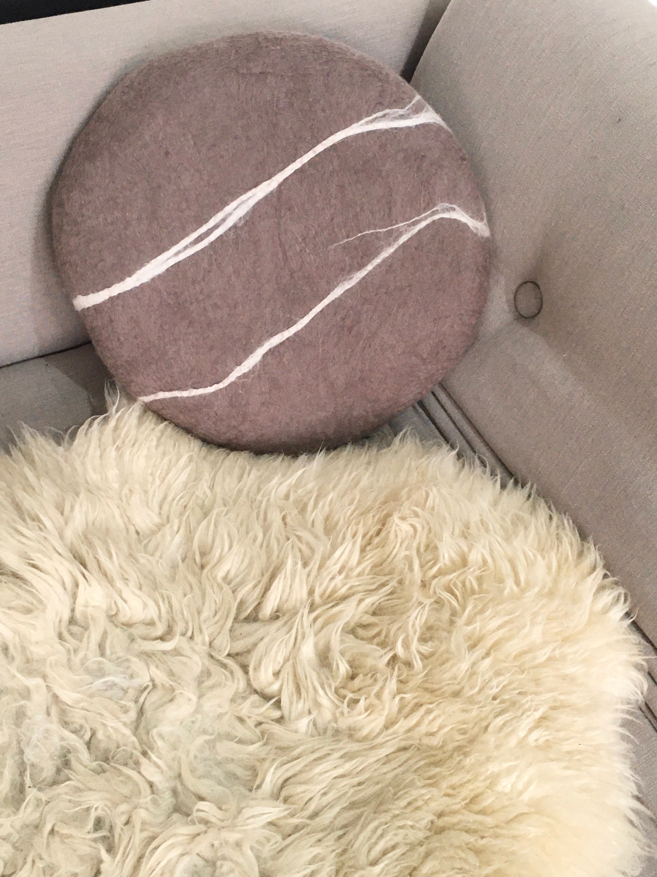 Almohada de piso natural almohada de suelo de lana | Etsy