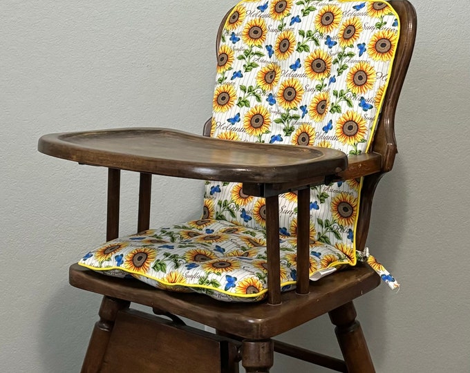 Highchair Cushion, Highchair Pad, Custom Made to Fit Your Vintage Wooden Highchair