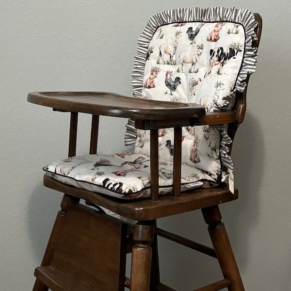 Coussin Chaise Haute Bois Ancienne