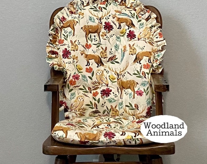 Highchair Cushion, Highchair Pad, Custom Made to Fit Your Vintage Wooden Highchair