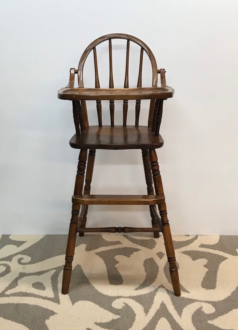 Vintage Wooden High Chair Amish Bow Back Style Furniture Home Living Gkjwonosaricom Vintage Wooden High Chair Amish Bow Back Style Furniture Home Living Gkjwonosaricom