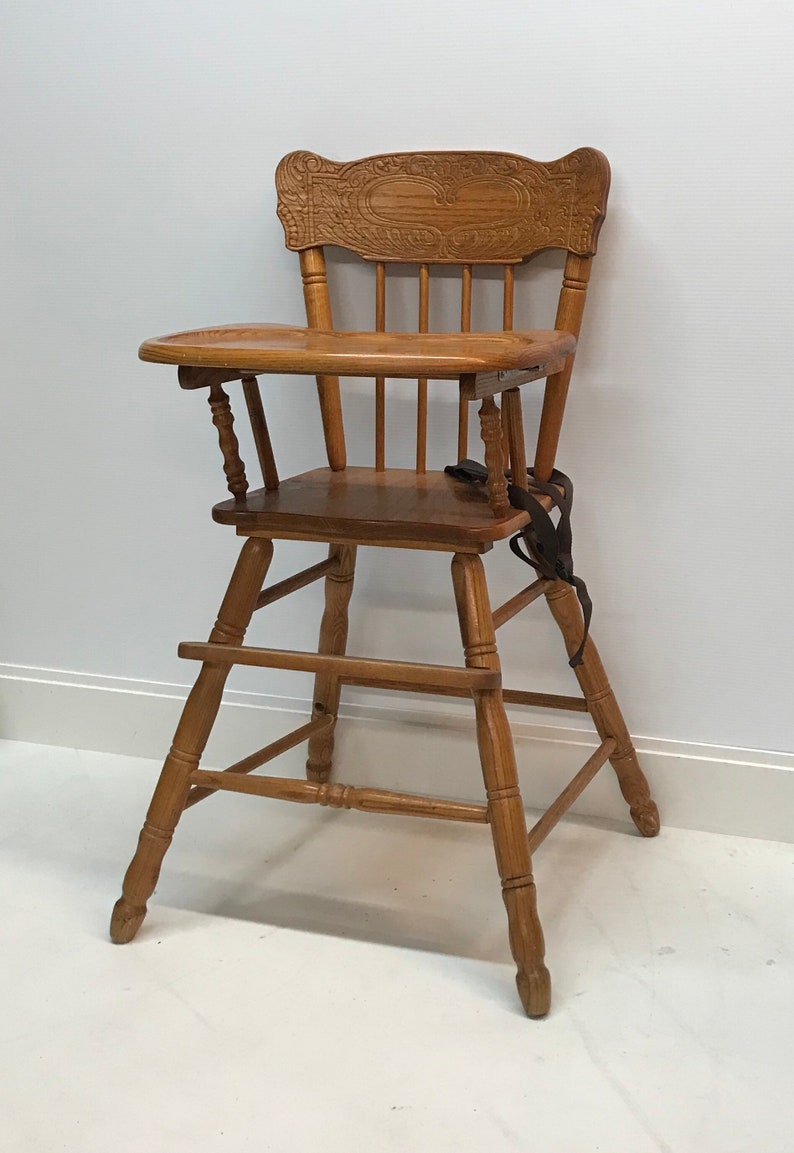 Vintage Wooden High Chairs Available for Custom Finish Etsy