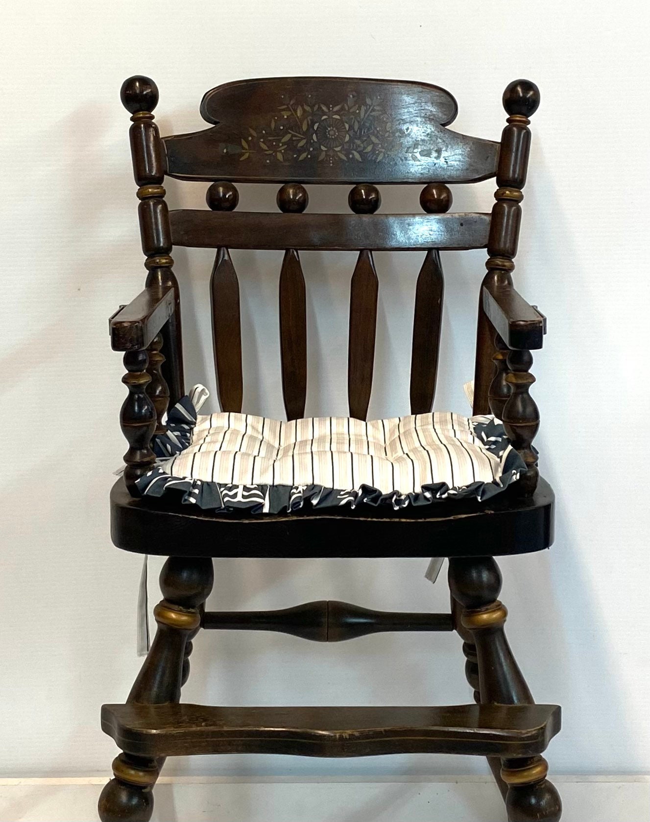 Highchair Cushion for Vintage Wooden Highchairs Reversible Ready