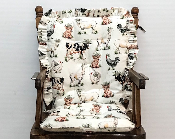 Reserved - Special Order High Chair Cushion for Wooden High Chairs, Custom Made with Customer-Provided Fabric.