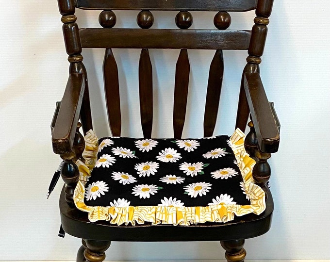 Highchair Cushion for Vintage Wooden High Chairs, Reversible, Ready to Ship