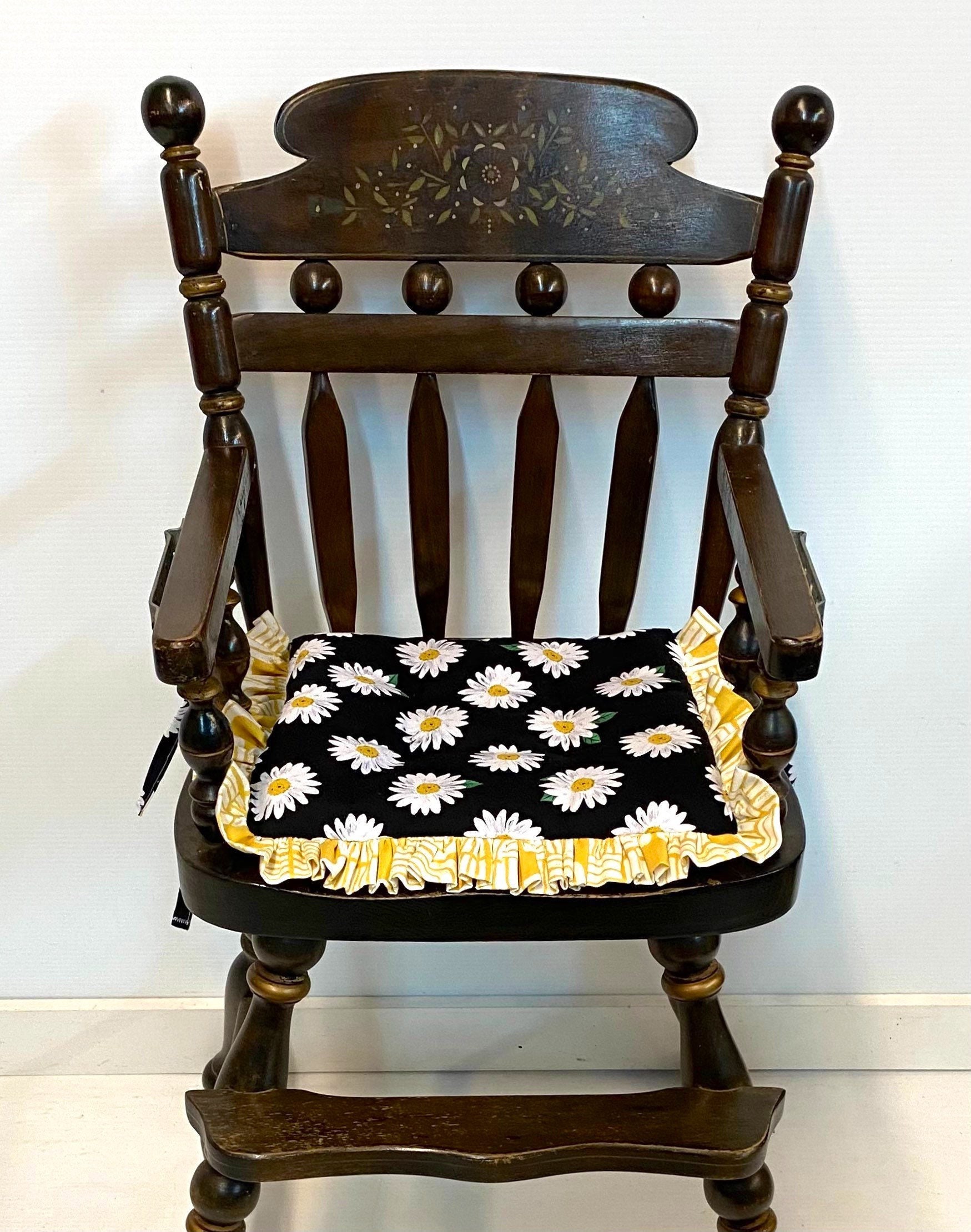 Highchair Cushion for Vintage Wooden High Chairs, Reversible, Ready to Ship