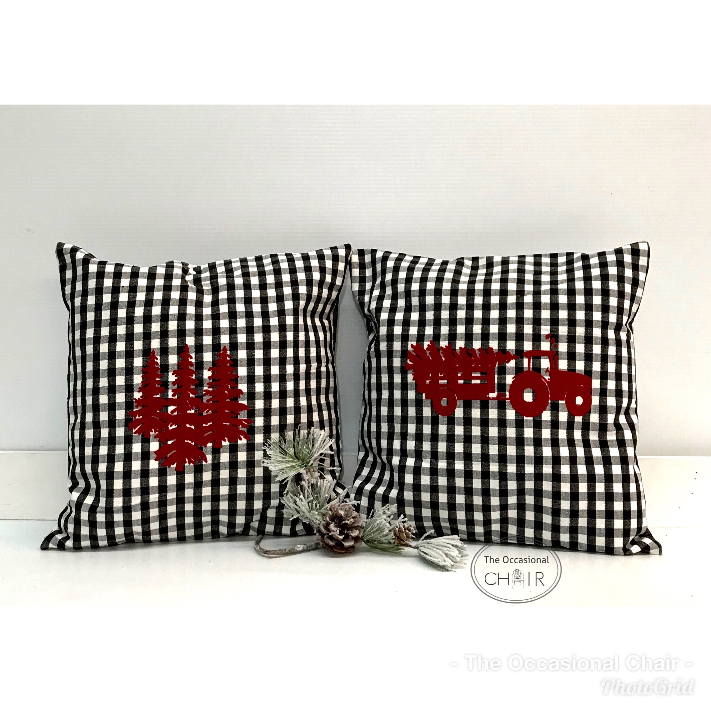 Set Of 2 Farmhouse Christmas Country Christmas Decorative