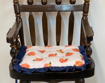 Highchair Cushion for Vintage Wooden Highchairs, Reversible, Ready to Ship