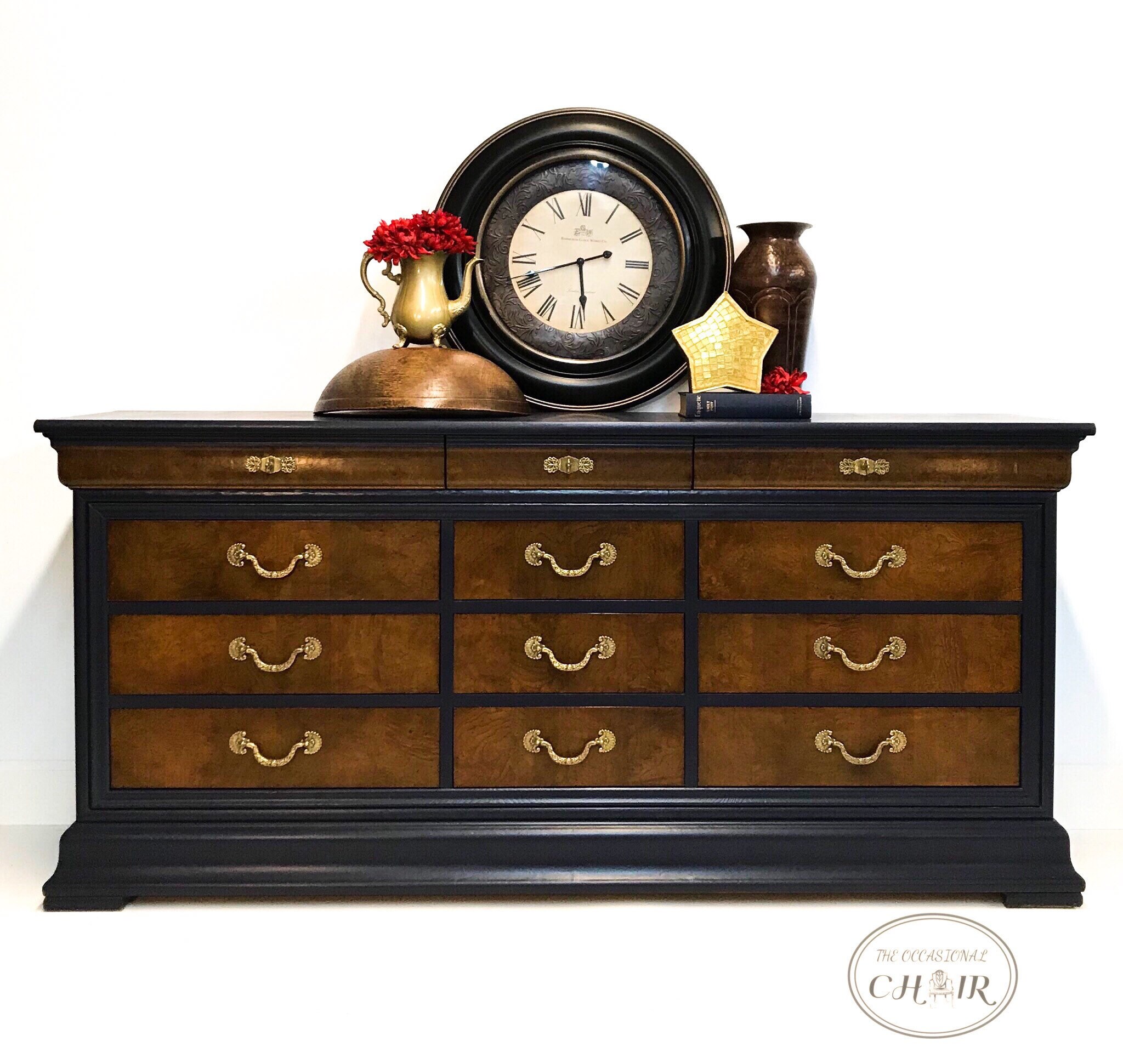 Sold Vintage Henredon Twelve Drawer Triple Dresser Buffet