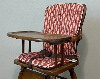 Aangepast kinderstoelkussen, vintage houten kinderstoelkussen