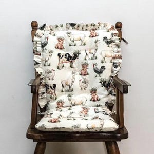 Cuscino per seggiolone, imbottitura per seggiolone, realizzato su misura per adattarsi al tuo seggiolone vintage in legno