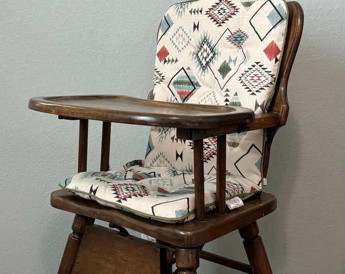 Highchair Cushion, Highchair Pad, Custom Made to Fit Your Vintage Wooden Highchair