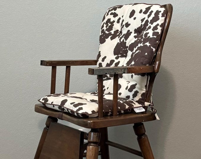 Highchair Cushion, Custom Made to Fit Your Vintage Wooden Highchair