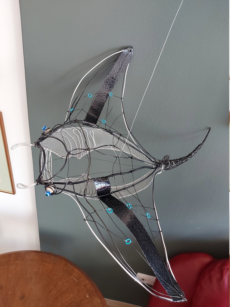 Manta Fish Wire Art Fish Wall Decor Wire Sculpture Awesome Etsy