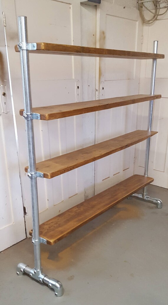 Upcycled Free Standing Scaffold Board Shelving Unit Upcycled Free Standing Scaffold Board Shelving Unit