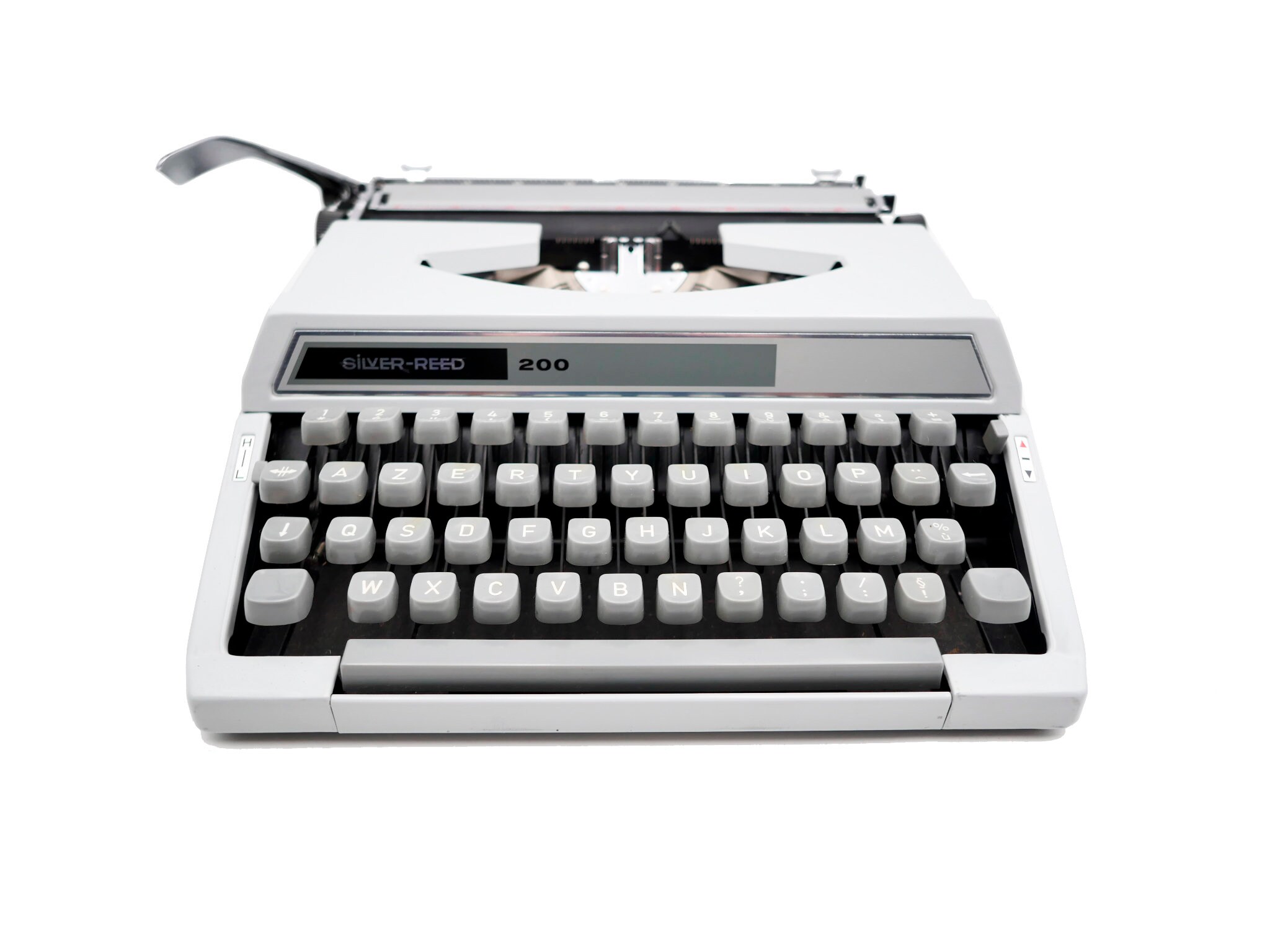 Machine à Écrire Vintage Révisée Ruban Neuf Grise Silver Reed 200