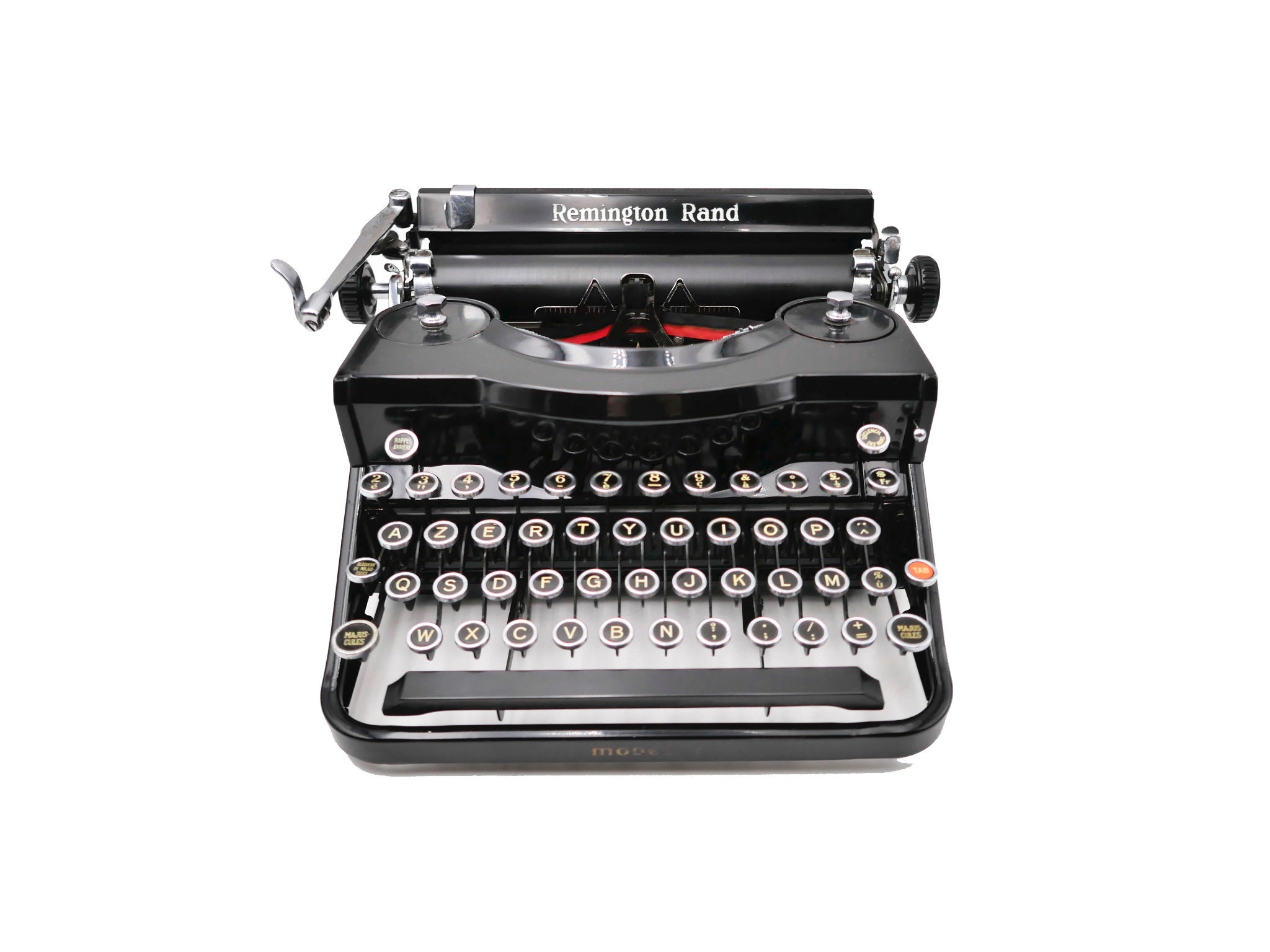 Machine à Écrire Remington Noiseless Model 1 Portable Noire Made in Usa Révisée Ruban Neuf Rare 1924