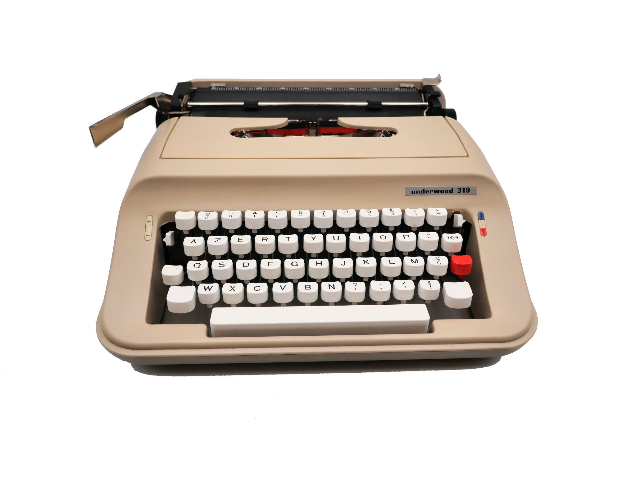 Machine à Écrire Vintage Beige Révisée Ruban Neuf Underwood 319