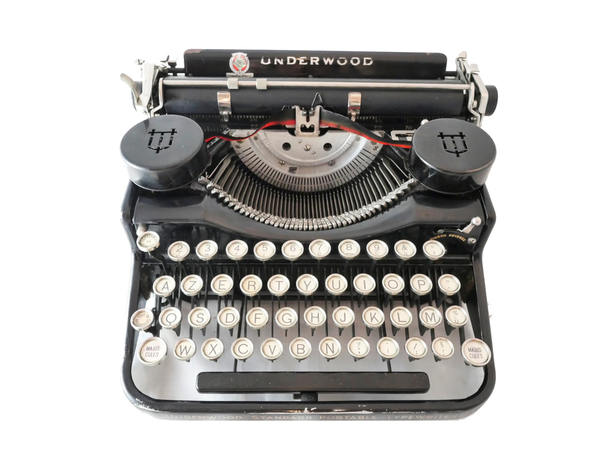 Machine à Écrire Vintage Révisée Ruban Neuf Noire 1930 Underwood 4 Bank