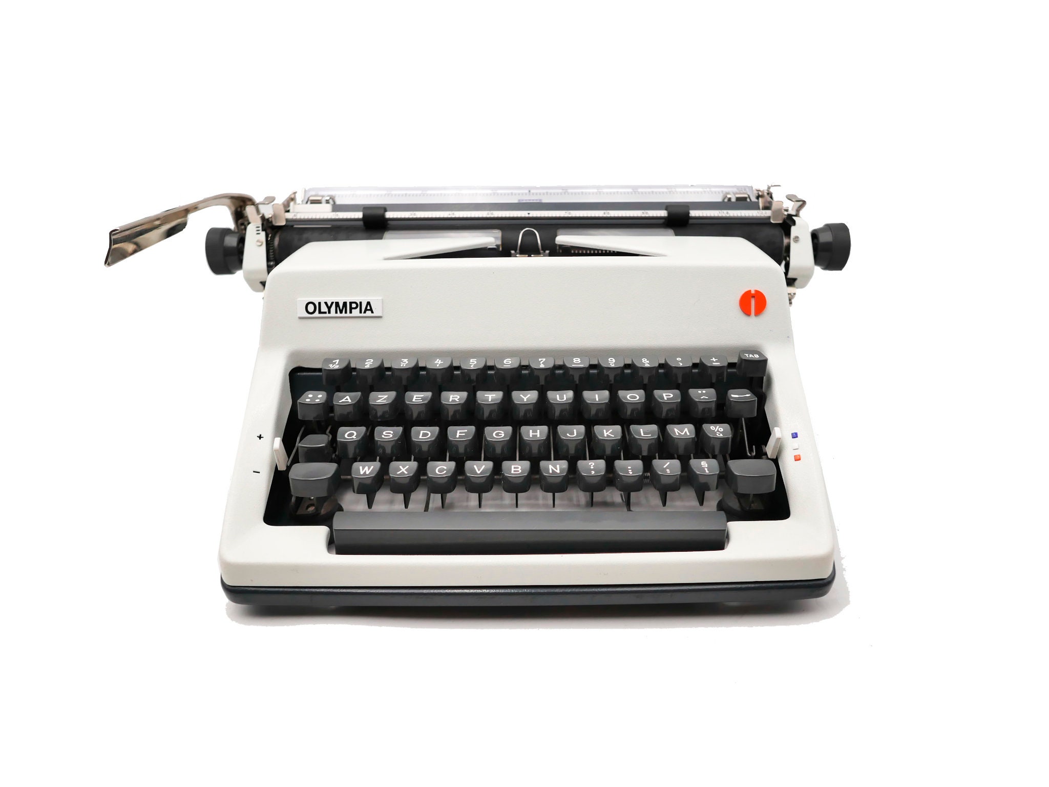 Machine à Écrire Vintage Révisée Ruban Neuf Olympia Sm9 Blanche