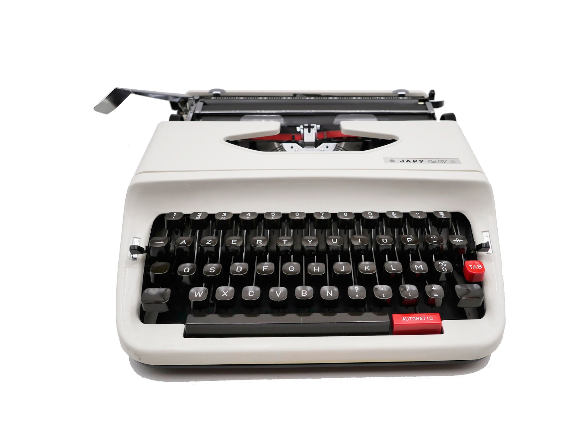 Machine à Écrire Vintage Révisée Ruban Neuf Japy Baby S