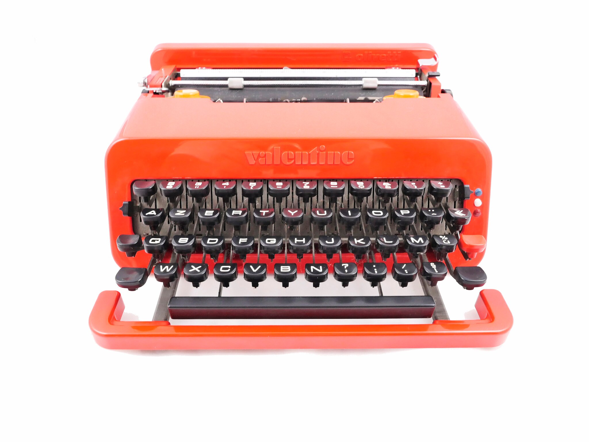 Machine à Écrire Olivetti Valentine Rouge Vintage Révisée Ruban Neuf