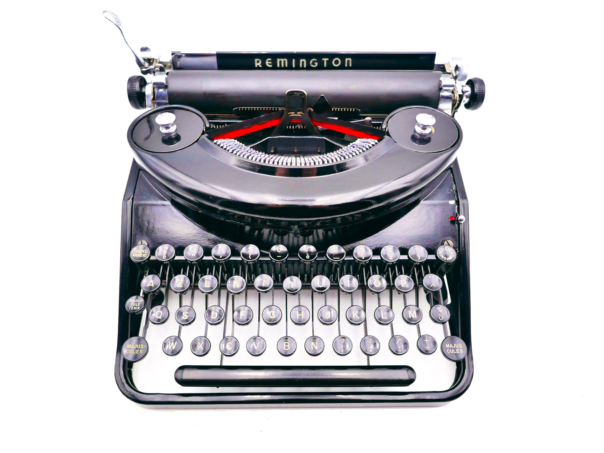 Machine à Écrire Vintage Révisée Ruban Neuf 1932 Remington Noiseless Portable