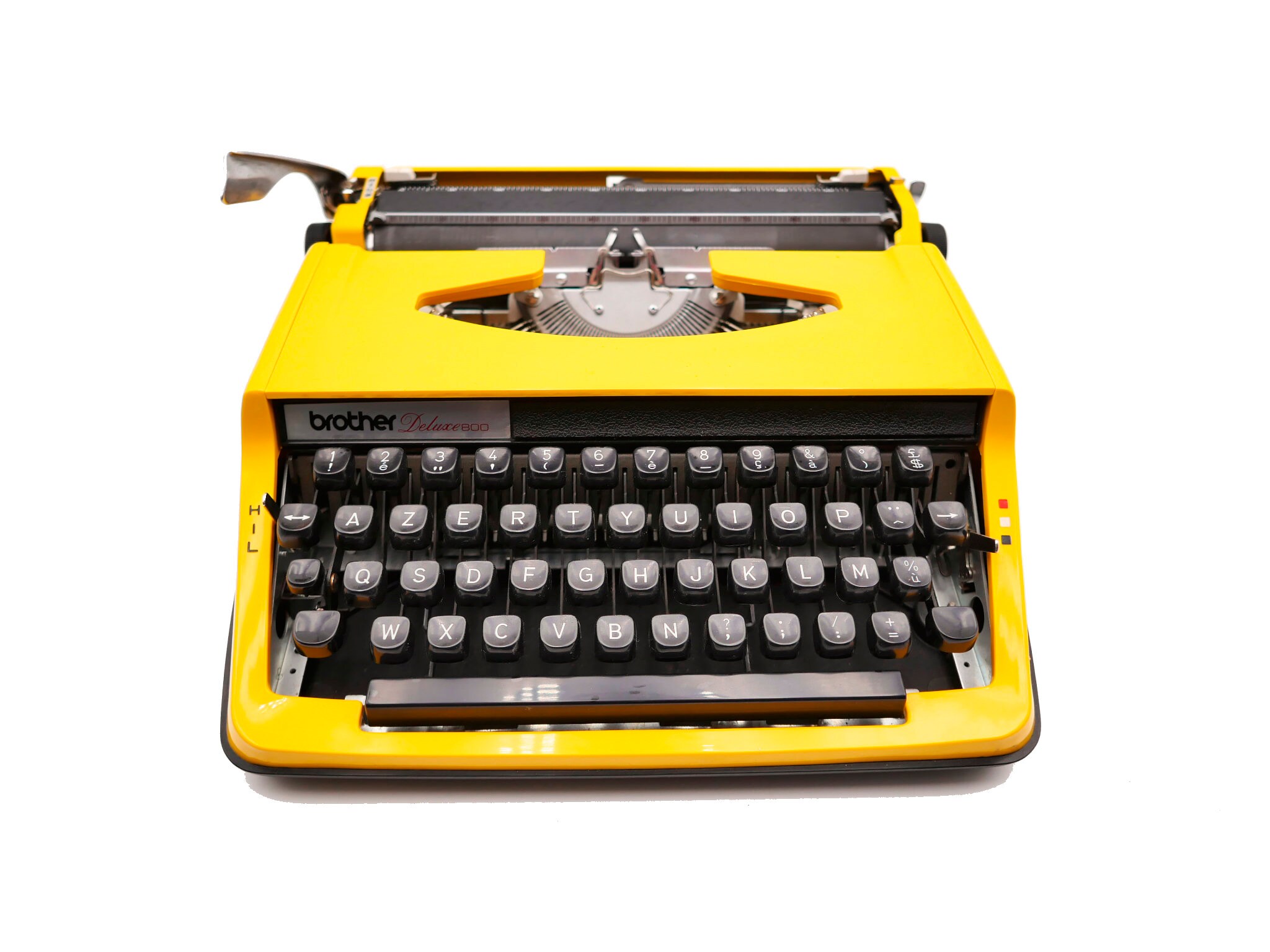 Machine à Écrire Vintage Révisée Ruban Neuf Brother Deluxe 800 Jaune