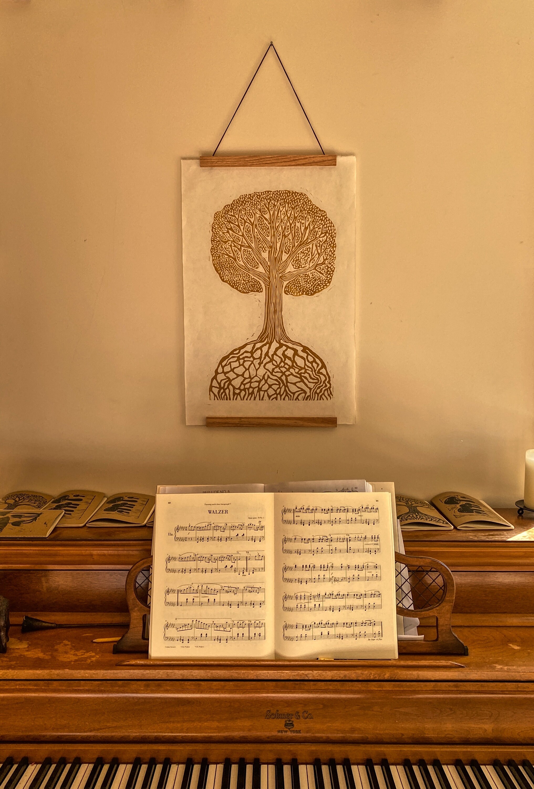 Large Tree Block Print - Etsy