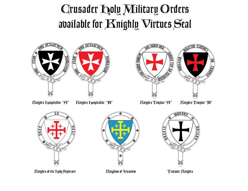 Crusader Knightly Virtues Seal Etsy