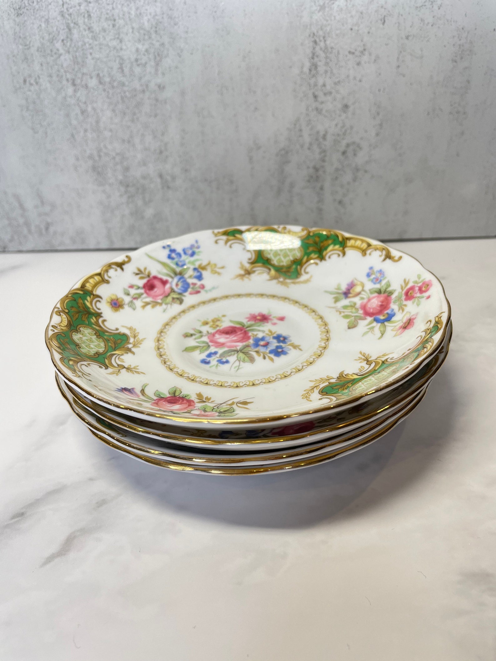 Set of 4 Royal Tuscan fine English bone china Windsor tea Etsy