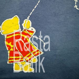 Tao of Pooh hand made navy blue batik