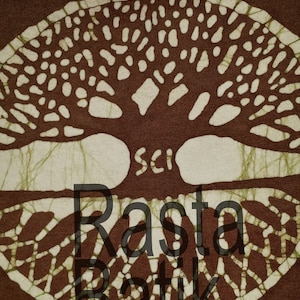 May include: Brown t-shirt with a white and green tree design. The text "Rasta Batik" is printed across the bottom. The shirt also has the text "sci" and a small tag that says "You are using the UNREGISTERED version now."