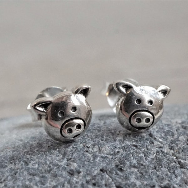 ZS 20G 1 Pair Cute Pig Stud Earring Opal Cartilage Helix Piercing Gold Ear Piercing