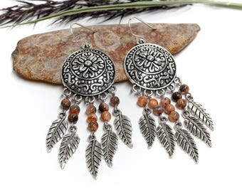 Boho Mandala Earrings * Hippie * Ethnic * Statement earrings