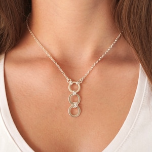 Stunning Circle Sterling Silver Necklace