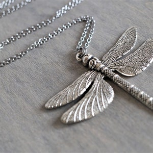 Großer Libellen Anhänger Lange Kette Halskette *Boho * Lange Kette *Viel Glück* Freiheit