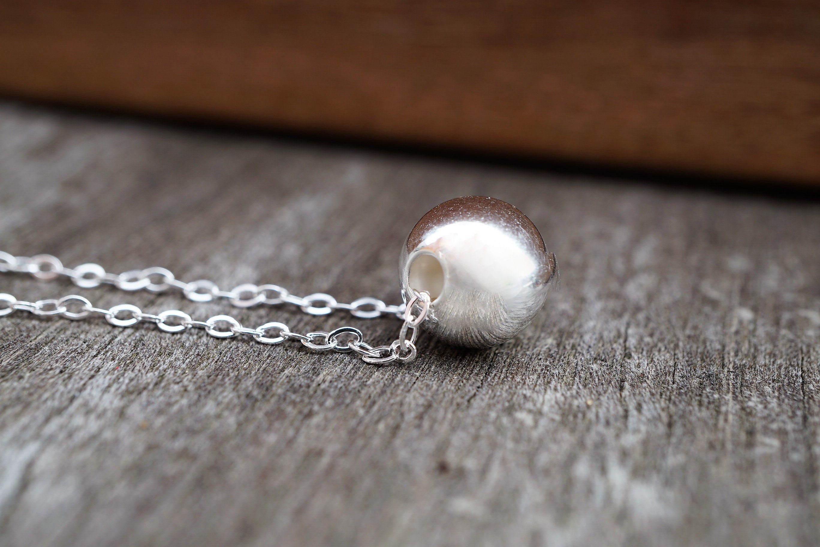 Sterling Silver Ball Necklace Silver Jewelry Dainty gift Etsy