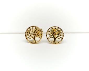Filigree Tree Of Life Stud Sterling Silver * Tree jewellery * Boho stud