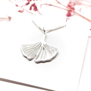 Ginkgo Leaf Hoop Necklace * Leaf Necklace *  Ginkgo Biloba jewellery