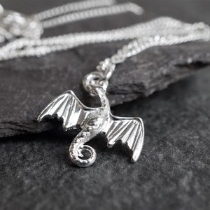 Sterling Silver Dragon Necklace * Fantasy jewelry* Dragon jewellery* Celtic symbol