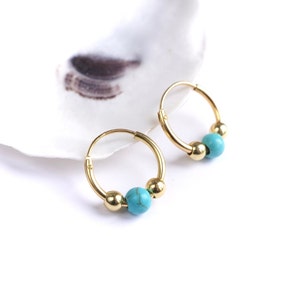Gold Hoop Earrings * Boho earrings *  Hoop * Feminine jewellery